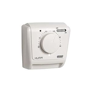 VEMER VE021200 KLIMA SI - Thermostat M&eacute;canique &agrave; Membrane de Gaz avec Interrupteur On/Off et voyant Lumineux, Fonction Chauffage/Climatisation, Blanc