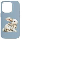 Illustration de Lapin Cottage Floral Coque pour iPhone 14 Pro