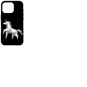 Jolie Licorne en Origami Japon Coque pour iPhone 16 Pro