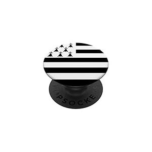 PopSockets Bretagne Drapeau Drapeau Vacances En breton France PopSockets PopGrip Interchangeable