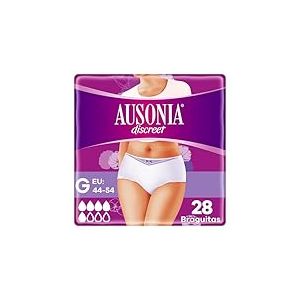 Ausonia - Pantalons discrets, serviettes d'incontinence pour femmes, slips pour fuites urinaires - Taille normale G, 28 unités