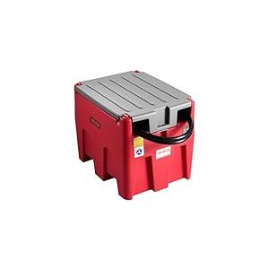 VEVOR Réservoir Diesel Essence Portable 220 L Cuve de Ravitaillement 40 L/min Pompe de Transfert 12 V, Tuyau 4 m, Pistolet de Ravitaillement Auto, Réservoir pour Transfert Transport Carburant, Rouge