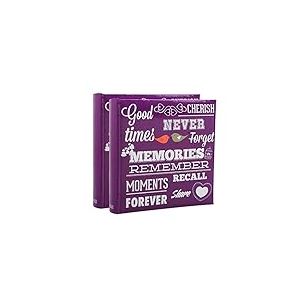 ARPAN Lot de 2 Albums Photo pour Voyage et Vacances avec Espace d'&eacute;criture pour m&eacute;mo et Texte d&eacute;coratif sur Le Devant pour 200 Photos 15 x 10 cm