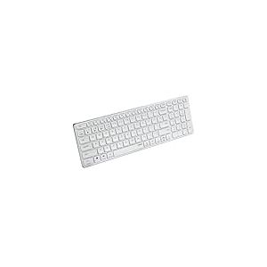 Rapoo - Clavier QWERTY Portugais multimode, avec Bluetooth et Connexion de 2,4 GHz, connectivité pour Plusieurs appareils et Design Ultra Fin, E9700M, Blanc