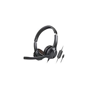 CREATIVE Chat USB Casque Filaire avec Microphone Antibruit Rabattable, Kit SmartComms, Commandes Intégrées pour PC/Mac/Ordinateur Portable