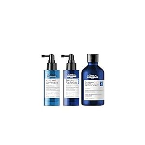 L’Oréal Professionnel – Pack Complet Anti-Chute et Fortification des Cheveux Affaiblis – +8000 cheveux dès 6 semaines* Sérum Fortifiant + Sérum Densifiant + Shampoing Corporisant, Serioxyl, Aminexil