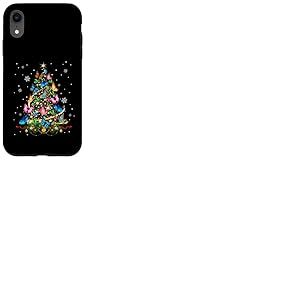 Papillon Sapin de No&euml;l Lumi&egrave;res Fille Pyjama Papillon Coque pour iPhone XR