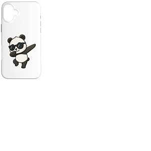 Adorable Panda en Forme de Panda Coque pour iPhone 16 Plus