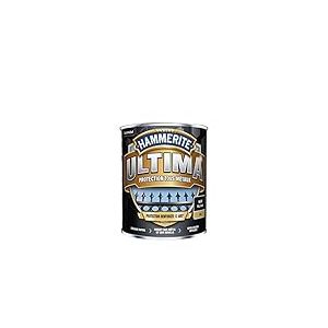 Hammerite Ultima - Peinture Acrylique Tous Métaux - 3 en 1 : Antirouille, Direct sur Rouille et Sans Sous-couche - Mat Noir 2,5 L