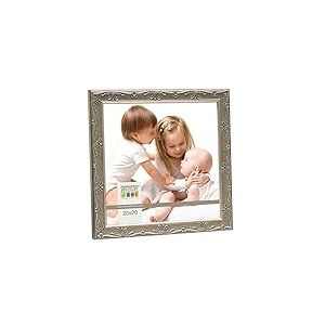 Deknudt Frames S41WD1-10.0X15.0 Cadre Photo Motif Baroque R&eacute;sine Argent&eacute; 10 x 15 cm