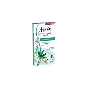 NAIR - Bandes de Cire Froide Corps, &agrave; l'Extrait d'huile de Chanvre, 97% d'Origine Naturelle, NaturAdvanced Technology , 40 Bandes