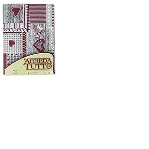 tex family Plaid d&rsquo;Ameublement Couvre-Tout Grand Foulard Multi-Usage en Coton &ndash; Couvre-Lit, Prot&egrave;ge-Canap&eacute; &ndash; Aprica Rouge &ndash; 1 Place &ndash; Fabriqu&eacute; en Italie