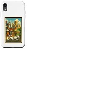 Poster rétro vintage Chester England UK Cheshire Art Graphic Coque pour iPhone XR