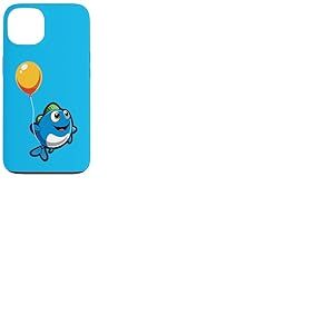 Un Poisson Mignon Vole avec Un Ballon. Poisson Volant Coque pour iPhone 13