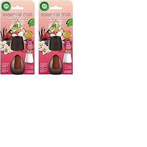 Airwick Recharge Diffuseur d'Huiles Essentielles Essential Mist Parfum Fleur de Vanille & framboise 20 ml, L'emballage peut varier (Lot de 2)