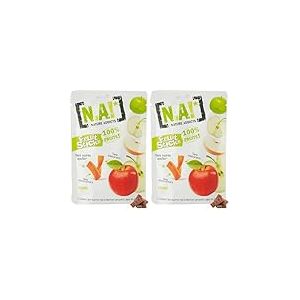N.A! Nature Addicts - Sachet de Fruit Sticks Pomme 40g - 100% Issu de Fruits - Sans Sucres Ajoutés, Sans Édulcorants ni Conservateurs - Sachet Refermable à Emmener Partout - Lot de 2