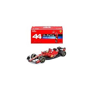 Bburago - Ferrari SF-23 Test Fiorano Lewis Hamilton, Voiture Diecast &agrave; l'&eacute;chelle 1:43, r&eacute;plique d&eacute;taill&eacute;e du Premier Test Officiel 2025, num&eacute;ro 44, vitrine d'exposition, Licence Ferrari, &acirc;ge 14+