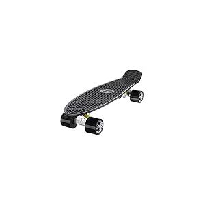 Ridge Original Retro Cruiser Skateboard Complet Unisex-Youth, Noir/Noir, 55 cm x 15 cm