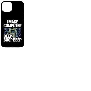 I Make Computer Beep Boop Beep Ingénieur réseau Coque pour iPhone 15 Plus