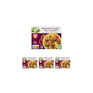 Céréal Bio Boulettes Veggie Paprika Fumé – Boulettes Végétales Bio au Soja & Épices Fumées – Végan, Gourmandes, Prêt en 6 Min – 175g (10 boulettes) (Lot de 4)
