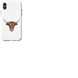 T&ecirc;te de Vache Cow Head of a Highland Coque pour iPhone X/XS