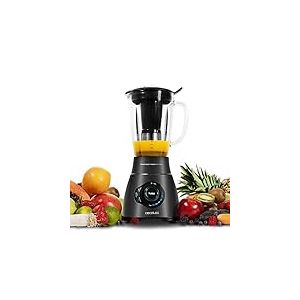 Cecotec Mixeur Blender - Mixeur Américain Power Black Titanium 1800. 1800W avec 6 Lames en Titane noir, Bol en verre 1,8L de Capacité, Filtre pour Jus, 6 Vitesses + Turbo