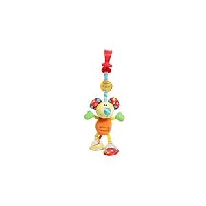 Playgro Dingly Dangly Mimsy hochet avec mirroir – jouet d’évéil bébé 0+ Mois, Jouet multi-sensoriel pour nourrissons, apprentissage et la stimulation