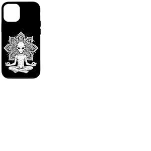 Mandala Spirituel méditation Alien drôle Zen Yoga Coque pour iPhone 12/12 Pro