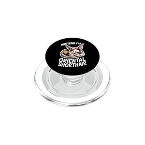 Oriental Shorthair Dormir Dr&ocirc;le Oriental Shorthair PopSockets PopGrip pour MagSafe