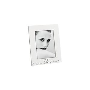 Mascagni Casa Cadre photo 13x18 en bois avec détail de chaîne en métal, blanc
