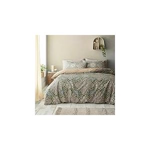 Pineapple Elephant Alba Geo Parure de lit Double réversible avec taies d'oreiller Vert