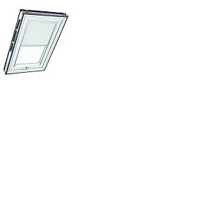 Store d'obscurcissement Roto ZRV Originale - Occultation Presque Totale - Rail de Guidage Argent - pour la Série Designo R6/R8, i8 et Classic 64/84 - Taille 094/098 | 09/09 - Couleur du Tissu Blanc