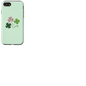 Motif tr&egrave;fle Irlandais l&eacute;opard Buffalo Plaid St Patrick Porte-Bonheur Coque pour iPhone SE (2020) / 7/8