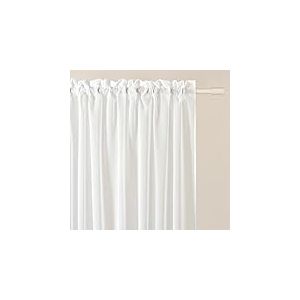 ROOM99 Rideau Voilage Transparent avec Galon Fronceur Novelia 400 x 230 cm Décorations pour Maison Salon Chambre Fenêtre Intérieur l’élégance Classique Blanc, 1 pièce