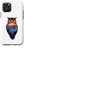 Hibou Lover Paysage Filles Lune Femmes Hibou Coque pour iPhone 11 Pro