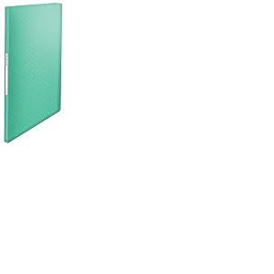 Esselte - Porte-vues A4 avec 60 Pochettes, Capacité 120 Feuilles, Rangement & Présentation de Documents, Maison / Bureau, Motif Texturé, Gamme Colour'Breeze, Vert, 626233