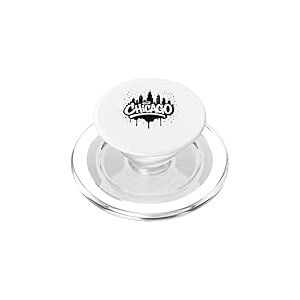 Chicago City Skyline Graffiti Street Art Souvenir de voyage PopSockets PopGrip pour MagSafe