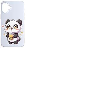 Cute Kawaii Panda Bubble Tea Kawaii Anime Kawaii Cute Panda Coque pour iPhone 16 Plus