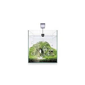 ICA KNAQ20 Kit Aquarium Nano Aquascape RGB 20 litres, 26,7 x 26,7 x 32 cm, Filtre Cascade, écran LED RVB, Nourriture pour Poissons, conditionneurs, substrat Aqua GRO, Guide Pratique de l'aquascaping