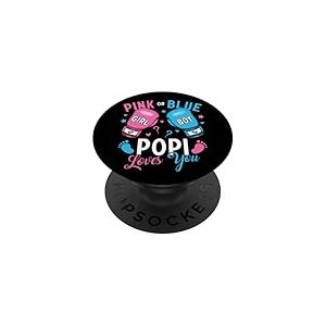 Boxer rose ou bleu Popi Loves You Boxing Gender Reveal PopSockets PopGrip Adhésif