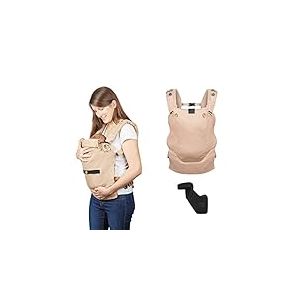 Babymoov Porte-bébé Physiologique Moov & Boost Hazelnut Beige + Coussin Réducteur nouveau-né - Dès la naissance - Evolutif en Réhausseur