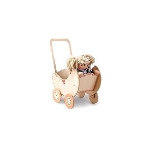Dida - Landau en Bois pour Poupées Fiocco, Poussette pour Poupées jusqu'à 35 cm, Jeu de Rôle pour Enfants de 2 à 4 Ans, Parfait pour Petites Mamans et Papas, de Haute Qualité