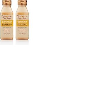 Creme of Nature - Pure Honey - Shampoing Hydratant et Nourrissant à base d'Huile de Coco, Beurre de Karité et Miel - Soin des Cheveux Bouclés Frisés Crépus - Sans Sulfates - Flacon de 355ml (Lot de 2)