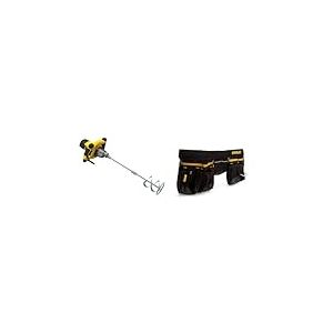 Stanley FATMAX Malaxeur 1600W à Vitesse Variable Double Poignée Avec Revêtement Grip & Stanley 1-96-178 Porte Outils en Toile 600 x 600 deniers - Nombreuses Poches - Renforcée avec Rivets