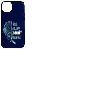 Eat Sleep Hockey Repeat Gamer Kid Teen Hockey Player Gaming Coque pour iPhone 14 Plus