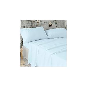Burrito Blanco T1201 Parure de lit en Coton mélangé T12 Bleu Largeur 120 cm