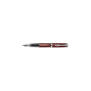 DIPLOMAT - Stylo Plume Acier Excellence A2 - Skyline Rouge - Taille Fine - R&eacute;sistant & Classe - Allure Moderne - Savoir Faire Traditionnel - Garantie 5 Ans - D40216023