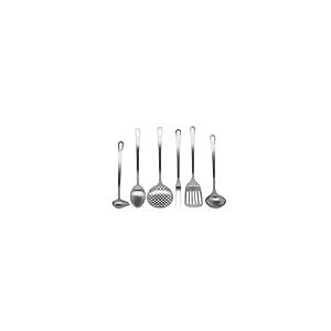 BIRAMBEAU - Set de 6 ustensiles de cuisine haute résistance inox - 18% chrome