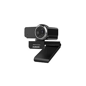 AUSDOM 1080p Streaming Webcam pour PC, AW635 Plug & Play USB Cam&eacute;ra Web avec Microphone, FOV 60&deg; pour PC Macbook Pro Ordinateur Portable Bureau Cours en Ligne Zoom Webex Skype Google Meet Teams