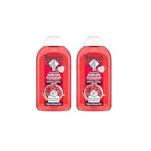 Le Petit Marseillais | Shampooing Sublime Couleur Pulpe de Grenade Bio (flacon de 250 ml) &ndash; Shampoing sans silicone pour cheveux m&eacute;ch&eacute;s et color&eacute;s &ndash; Soin cheveux pour une brillance optimale (Lot de 2)